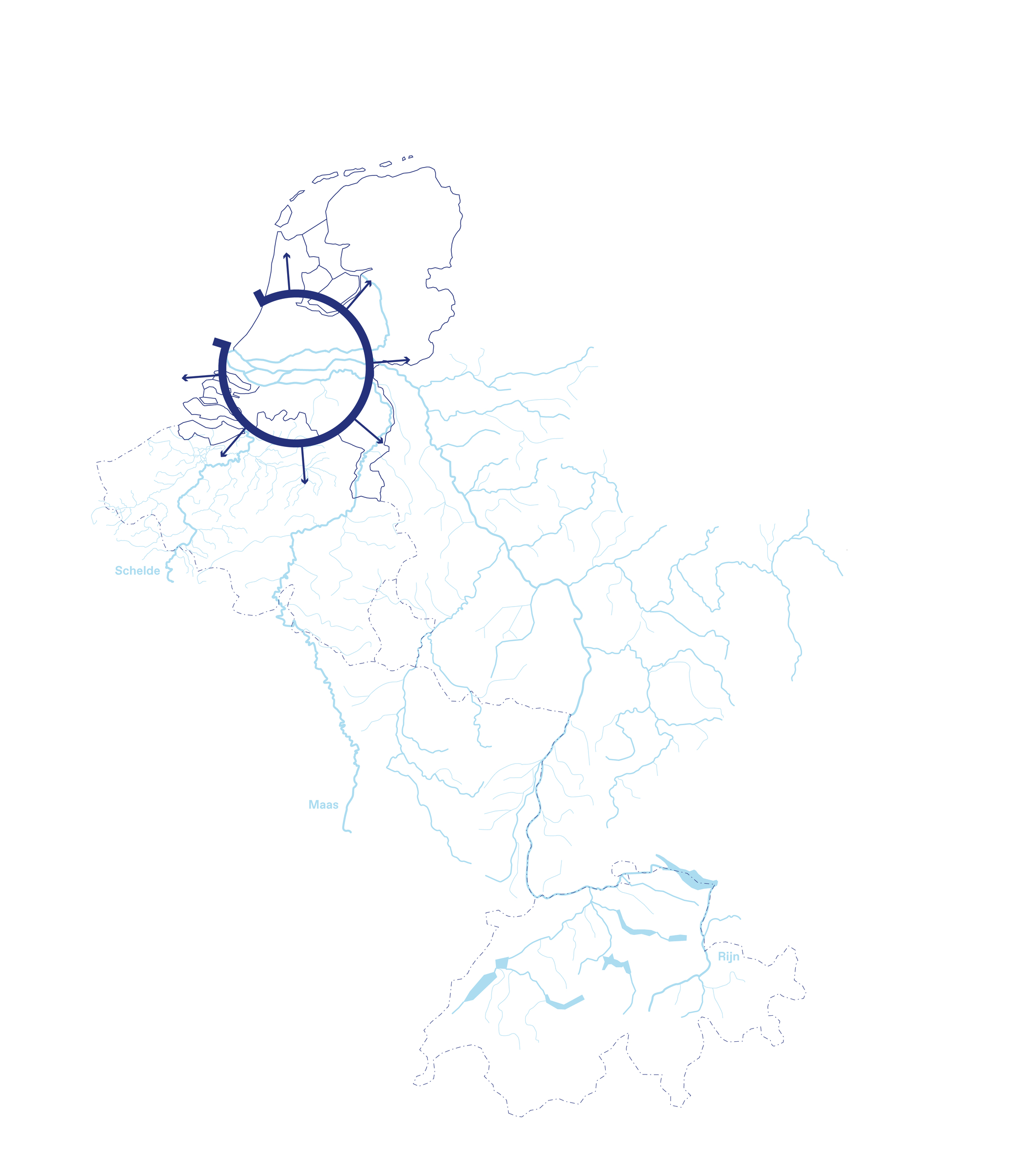 Navigator: globale positie van de doorsnede