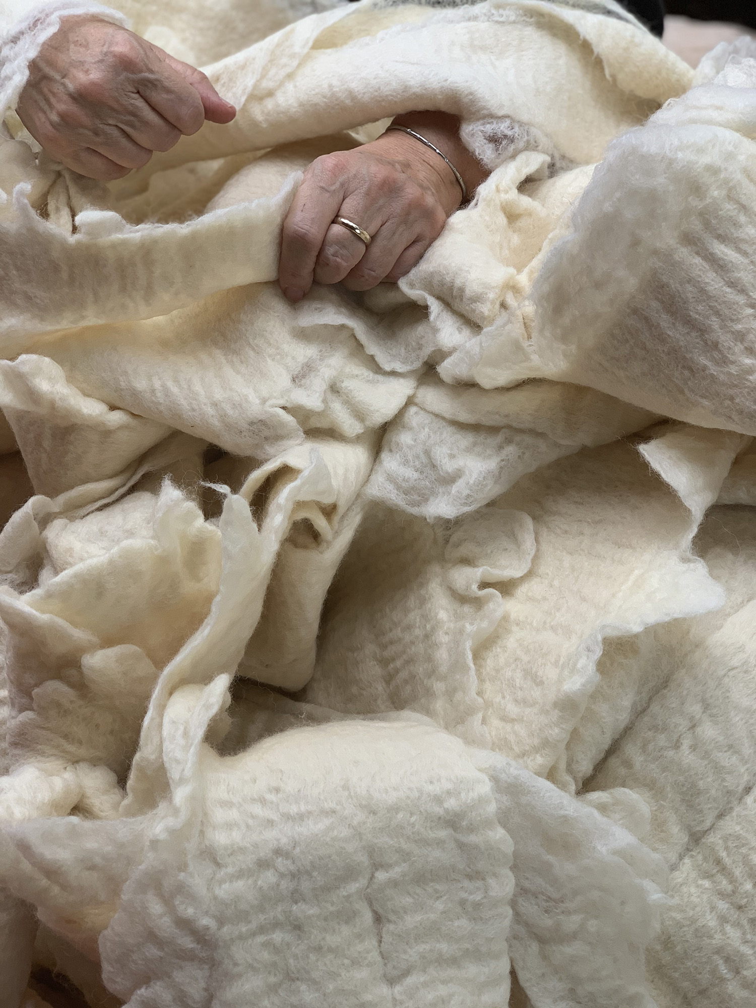 working the wool with affection