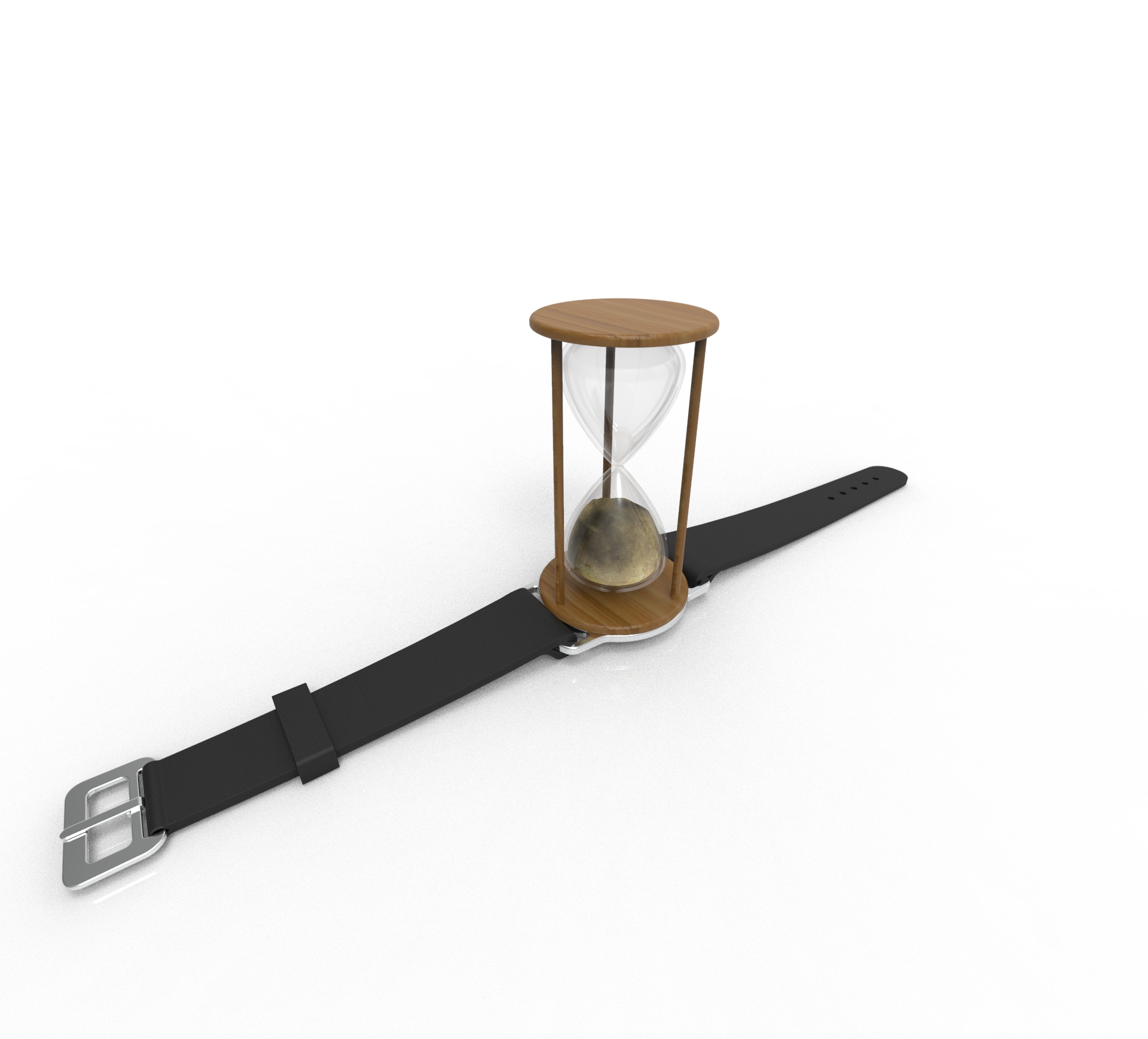 Wristglass hourglass by Guto Lacaz