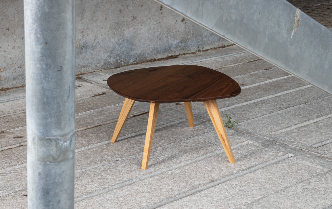 Offset table made out of flooring