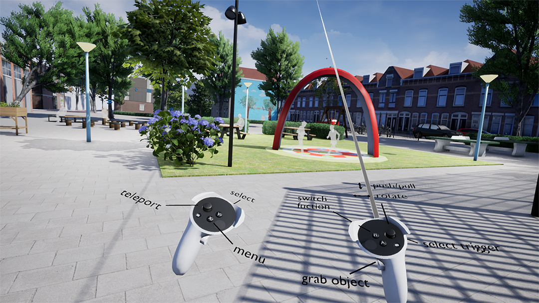Screenshot of our VR application