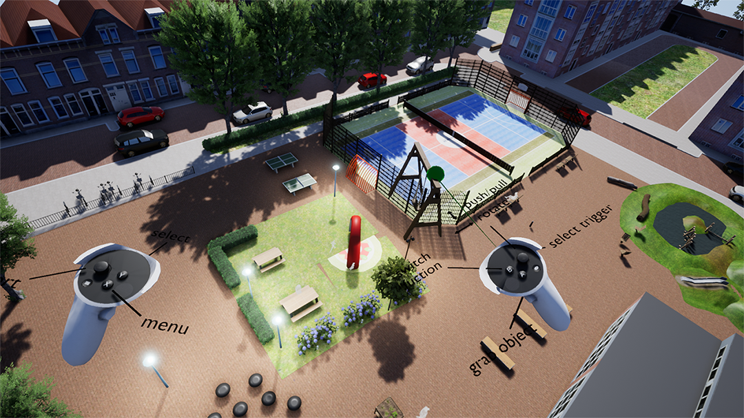 Screenshot of our VR application