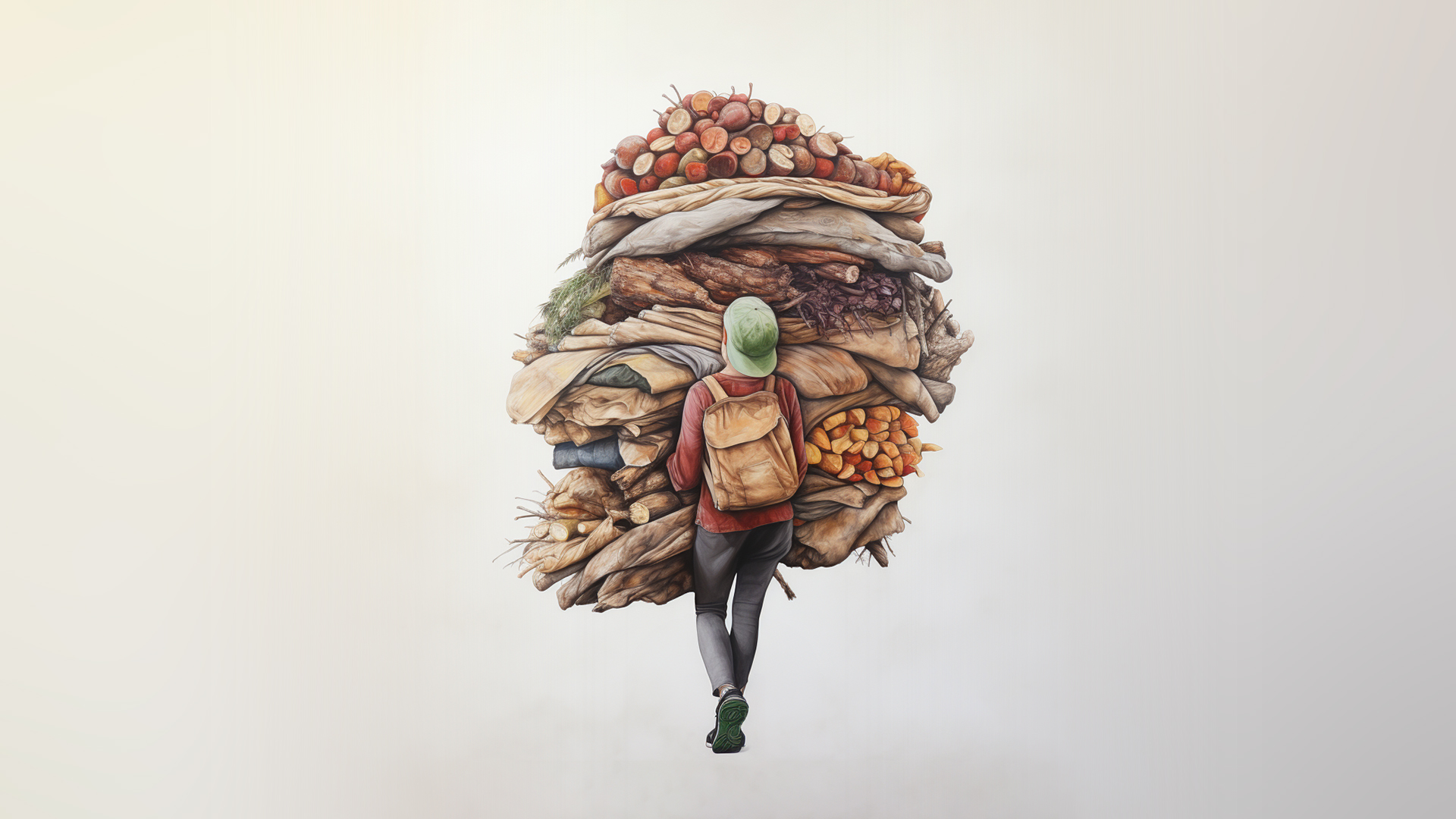 a caricature of a person's organic waste