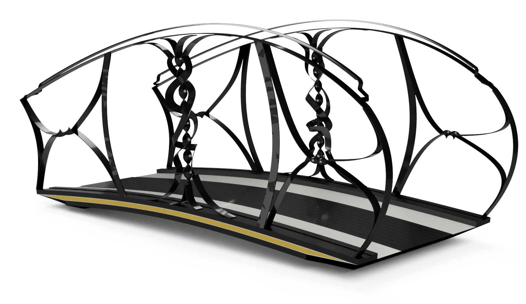 Bridge concept made from reused composite material