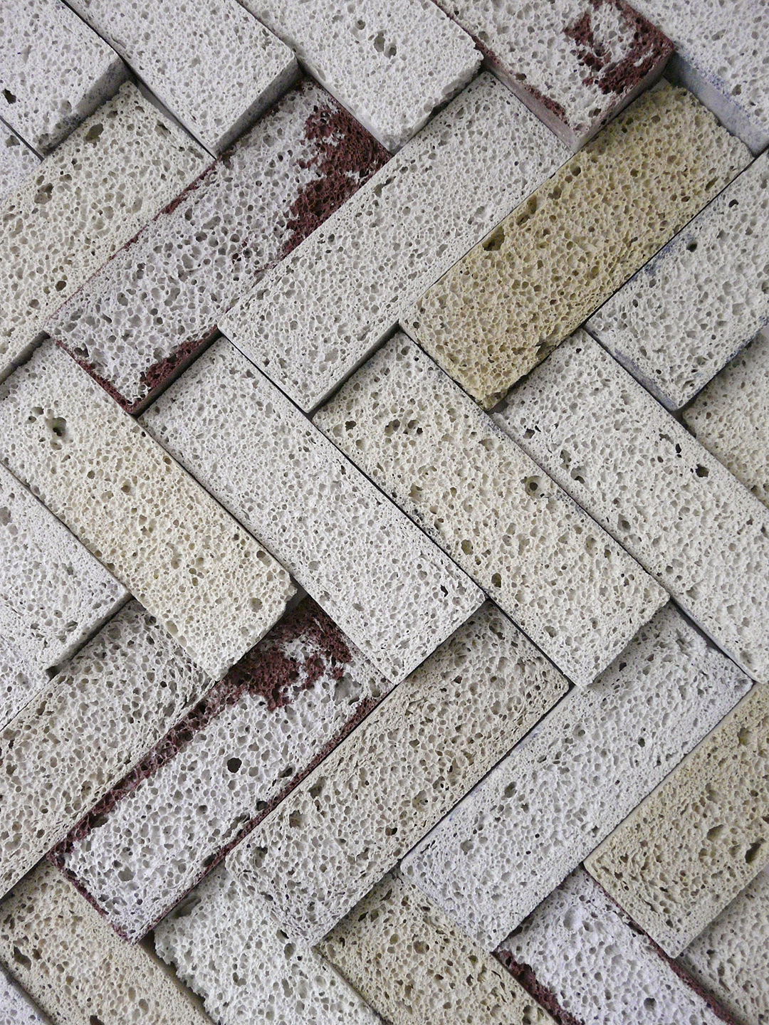 Glass foam acoustic wall tiles detail