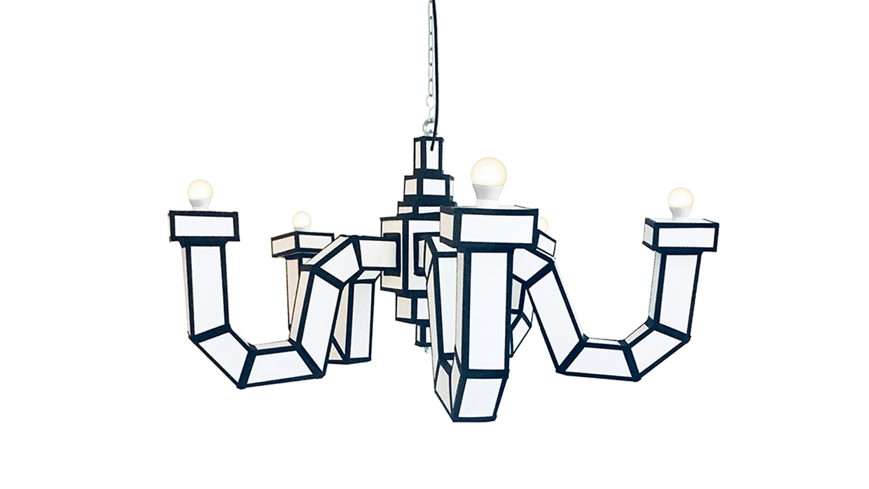 Paper & Tape Chandelier