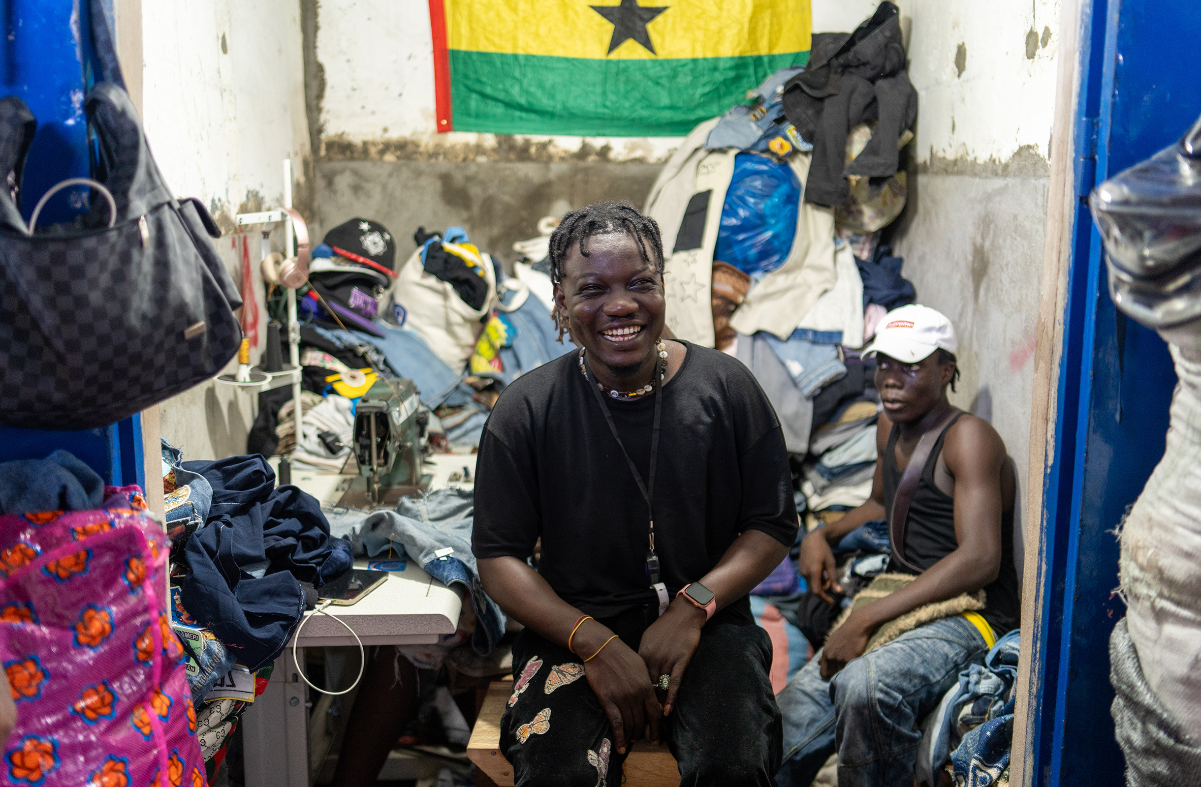 Designer in the groups shared tailoring shop.
