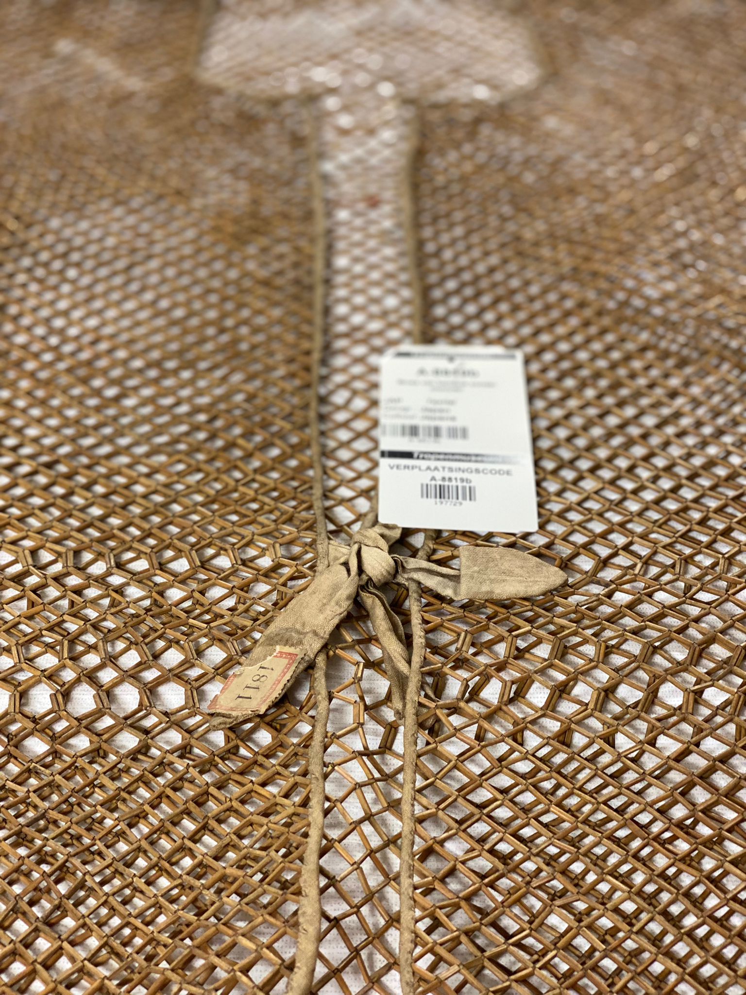 Detail of bamboo shirt from Japan.