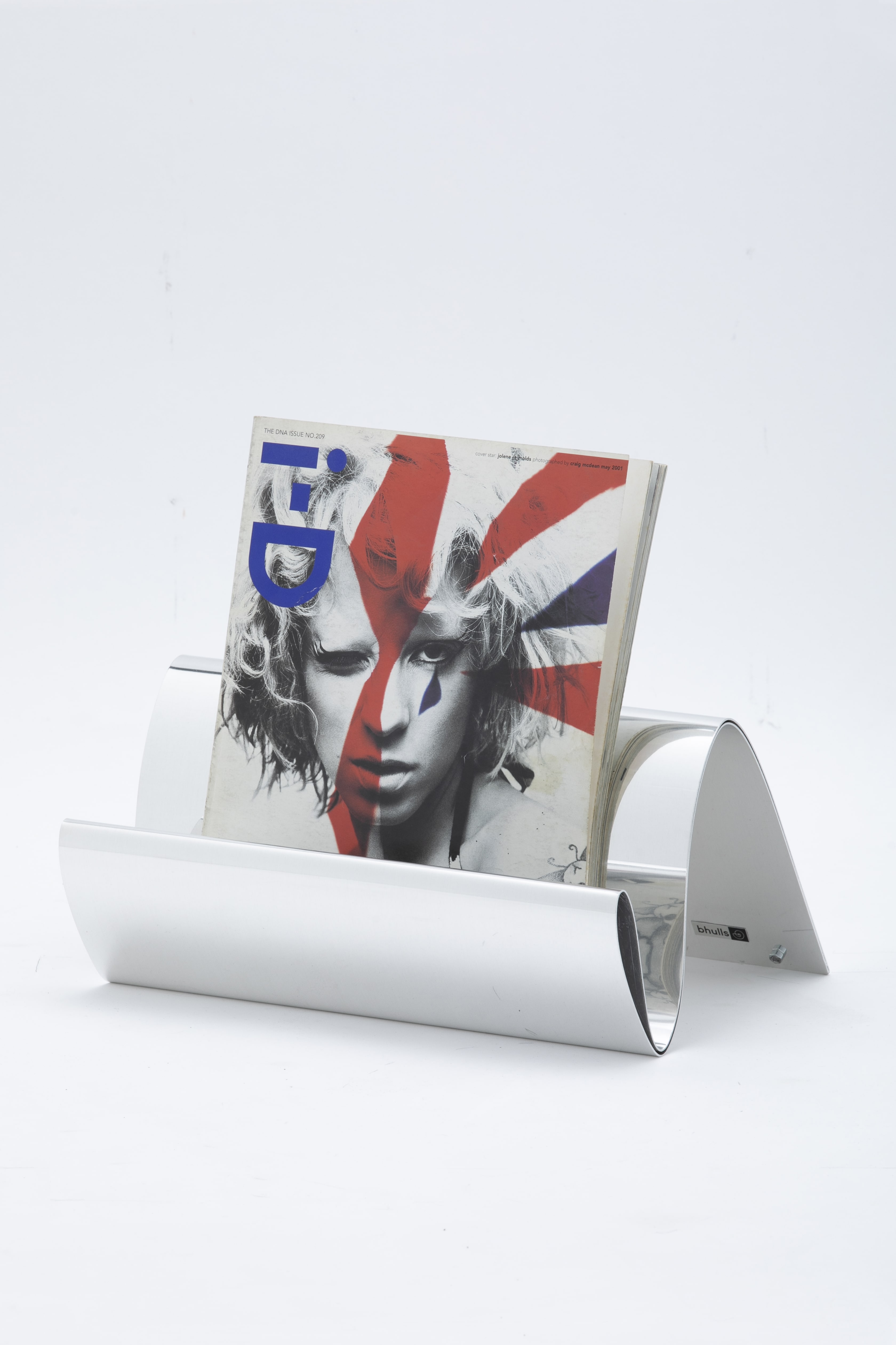 BR01, bended book rack, polished version - front v