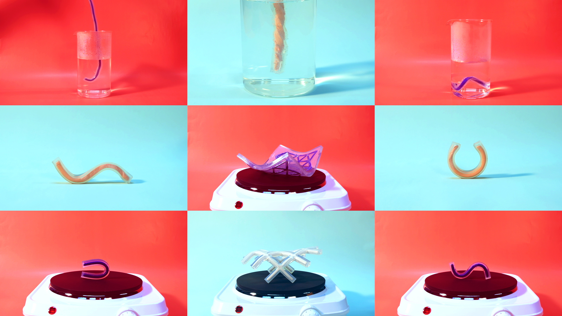 Samples activated and reshaped in different ways