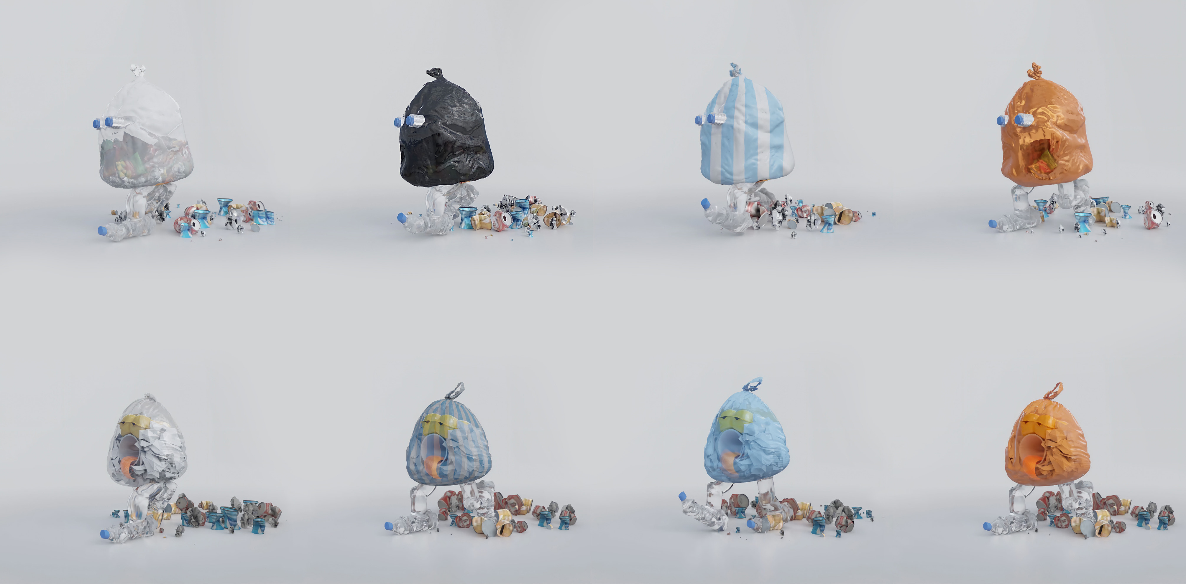 8 Plastic People NFT characters