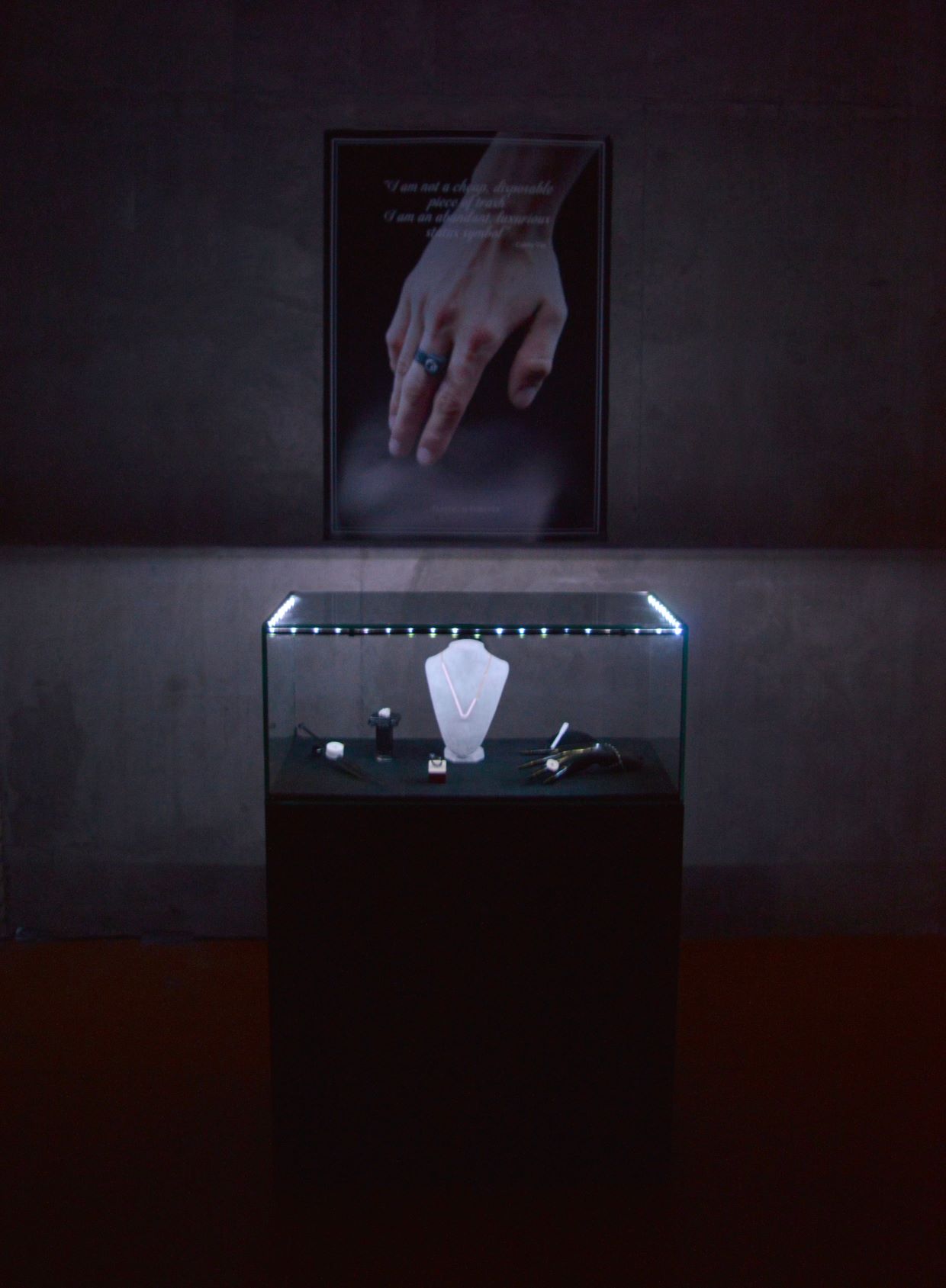 Installation view inside a bank safe