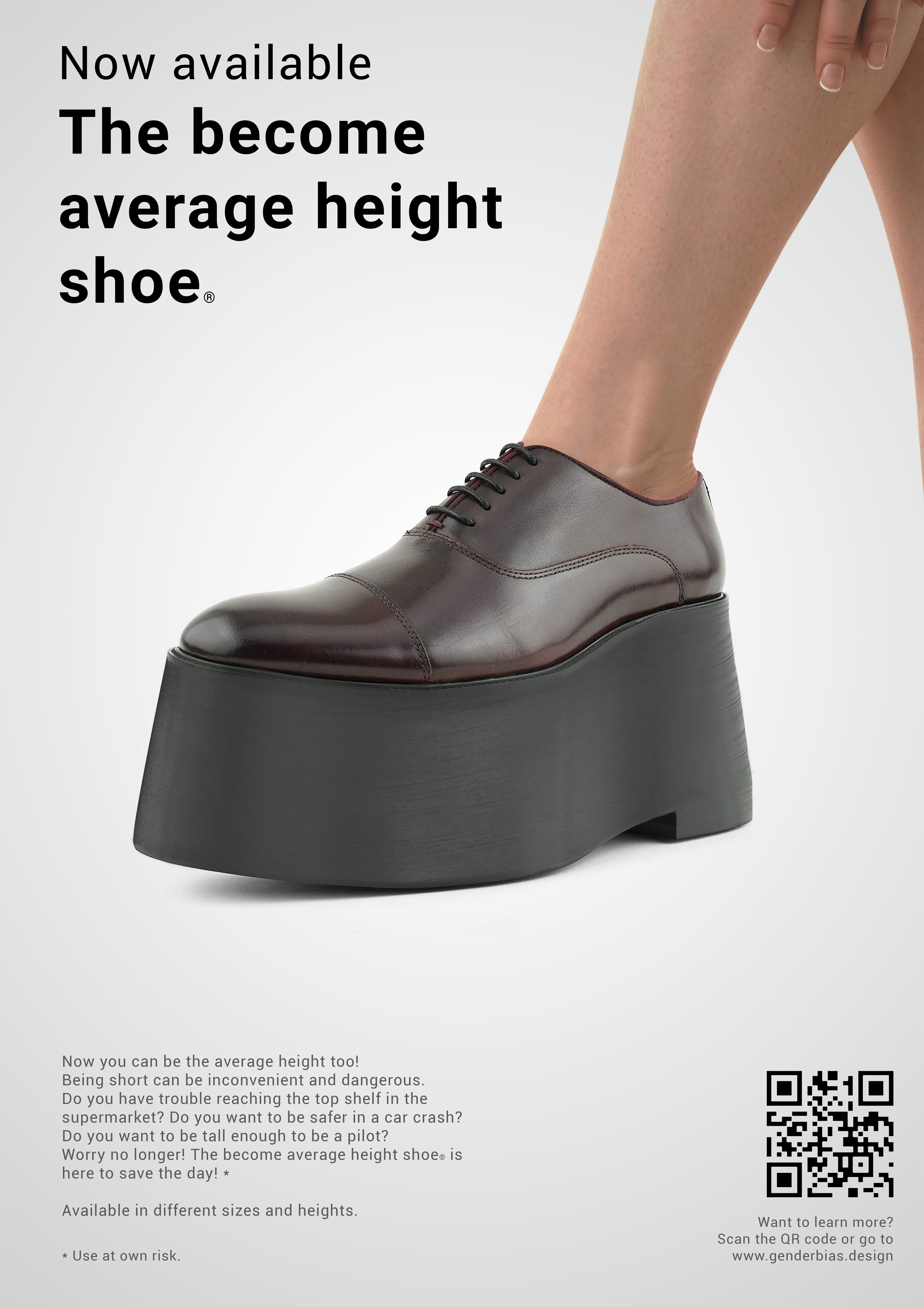Poster: The become average height shoe