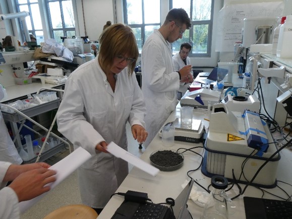 working in the Lab