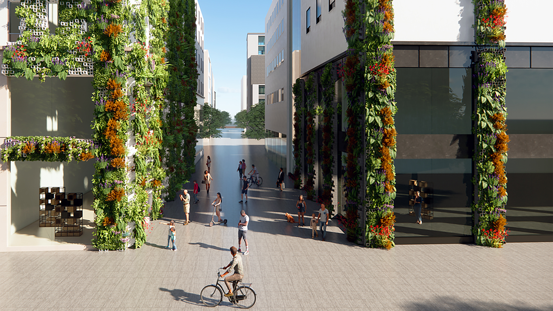 Visuals of the Plant Pixel in an urban area.