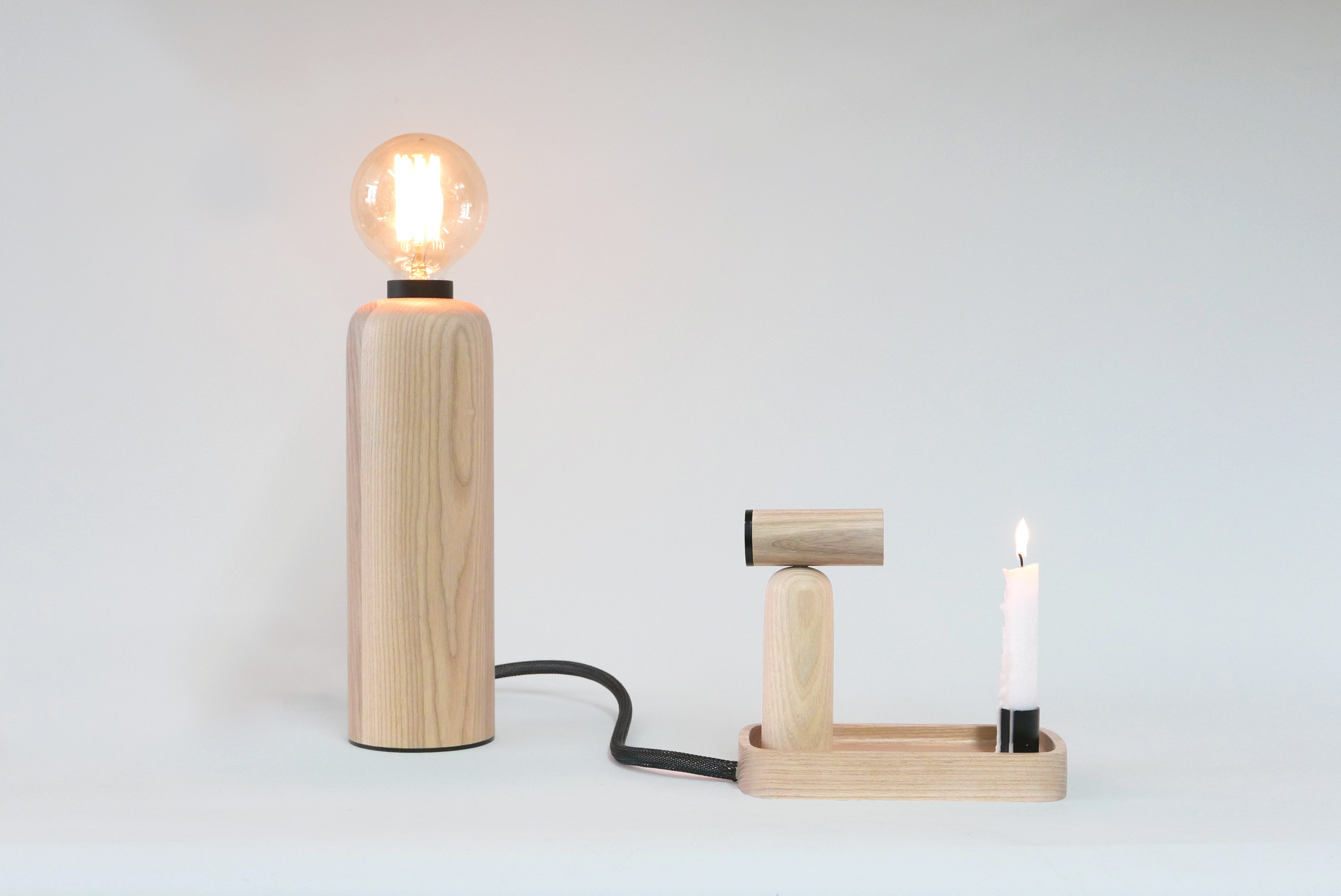 Candle works as a switch and as a timer.