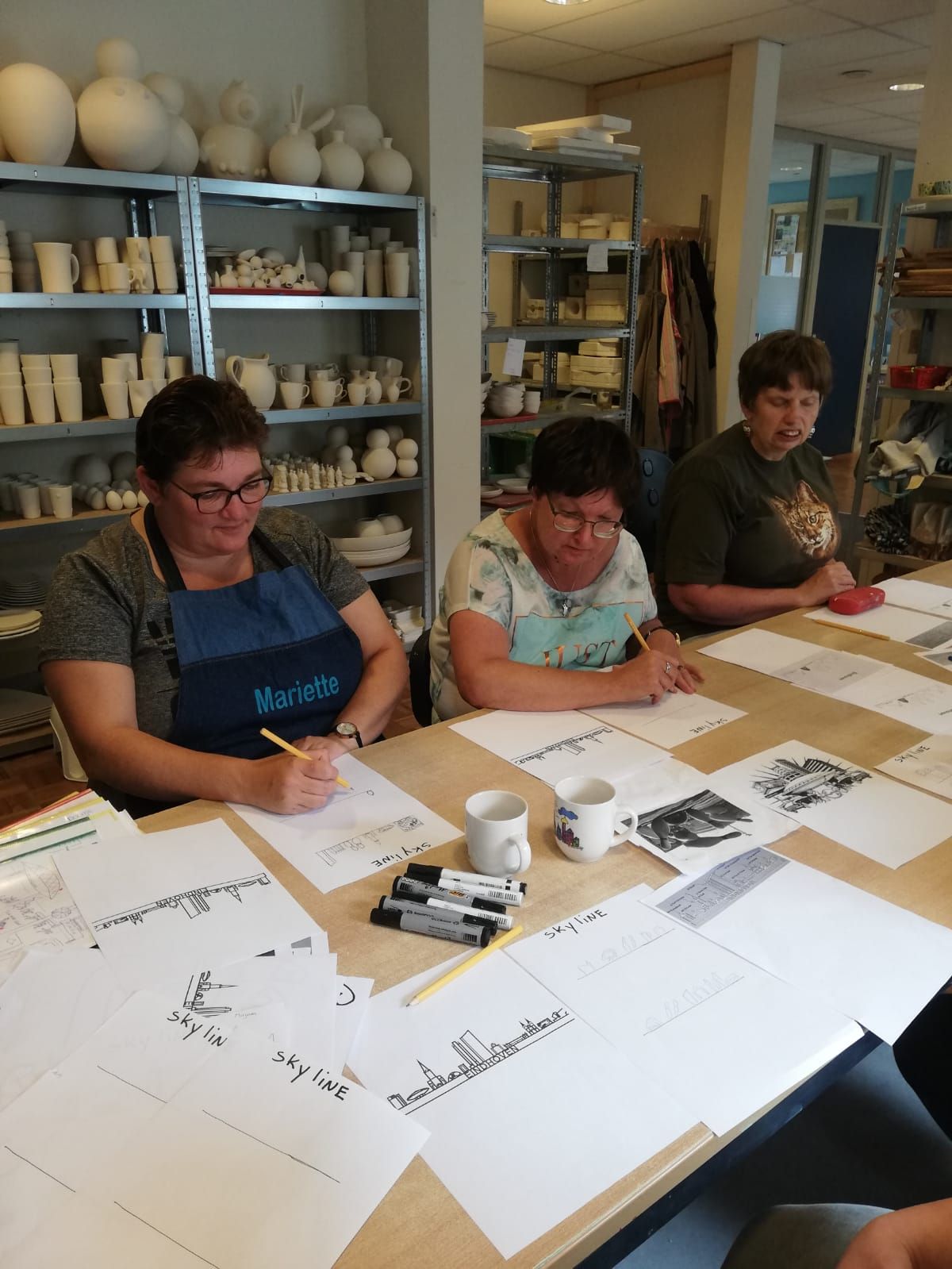 Drawing skyline Eindhoven