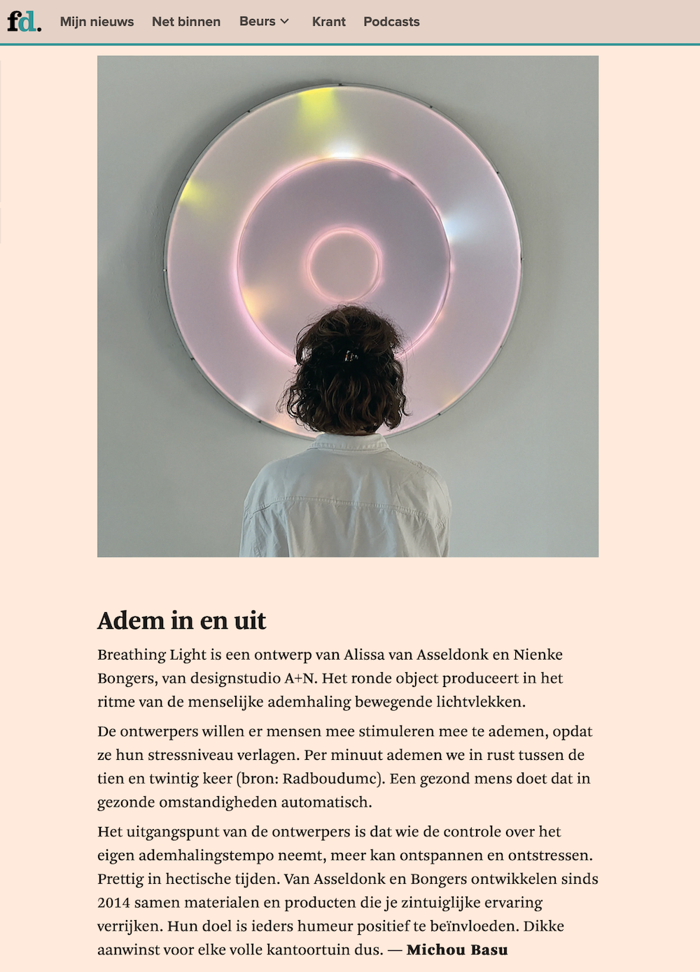 Uitgelicht in https://fd.nl/samenleving/1502375/ook-vrijwilligers-willen-leuk-werk-en-de-lamp-die-iedereen-op-adem-brengt
