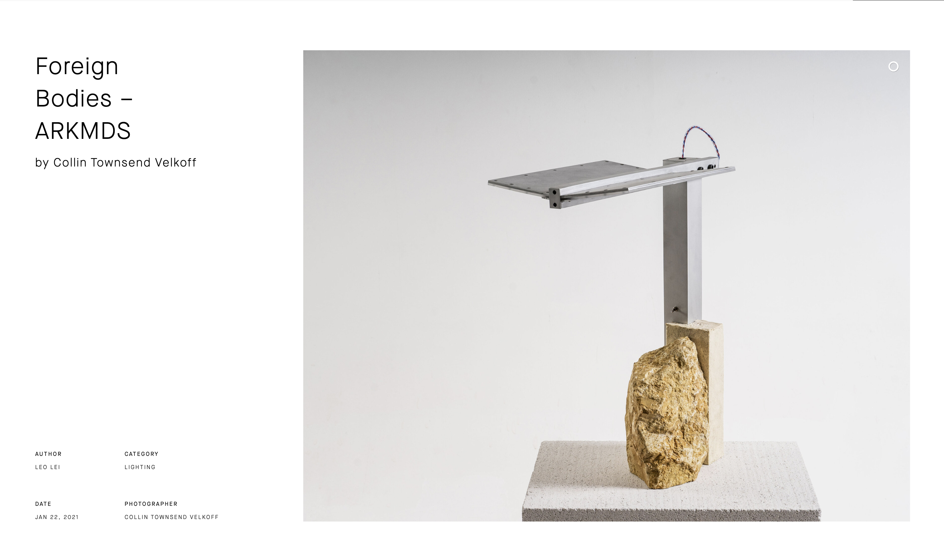 Uitgelicht in https://leibal.com/lighting/foreign-bodies-arkmds/