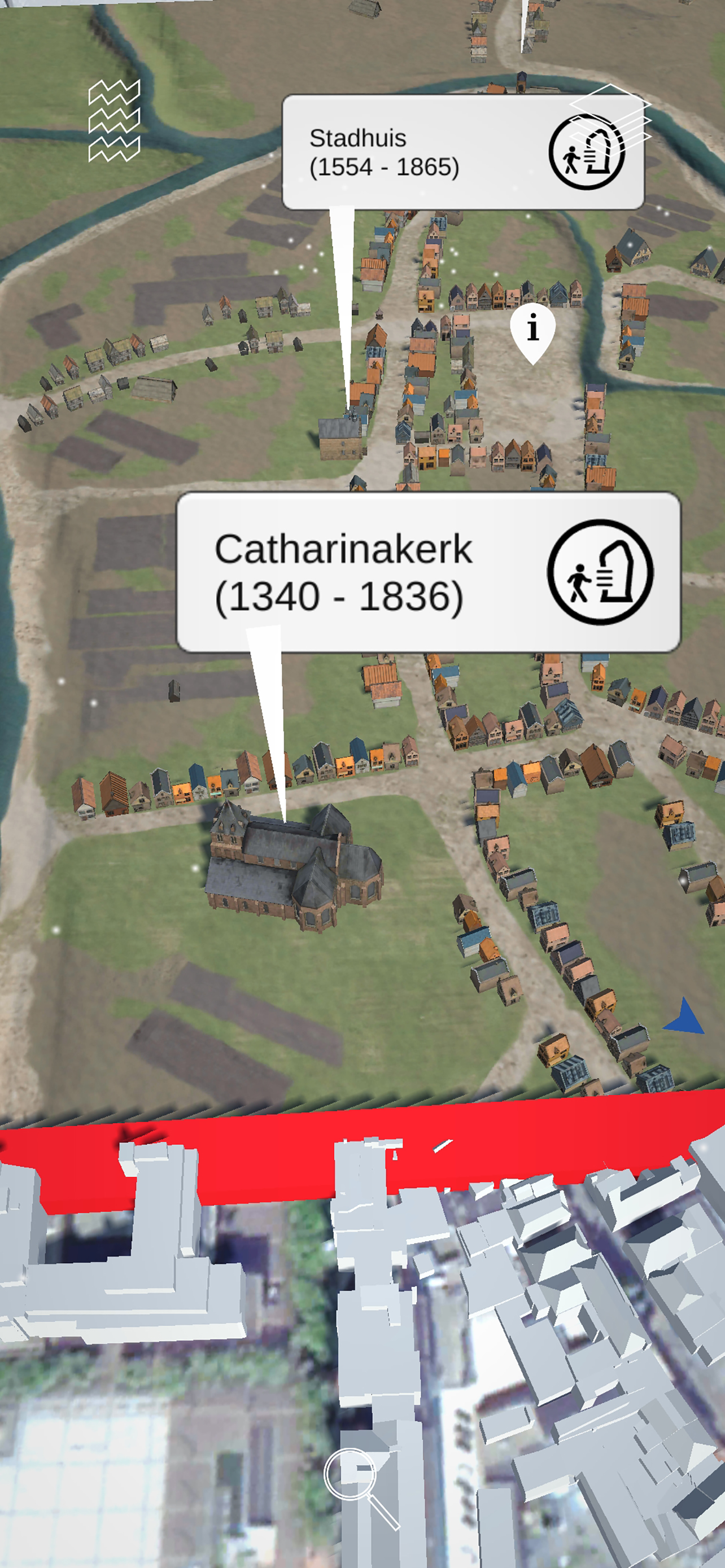 Screenshot of our AR application