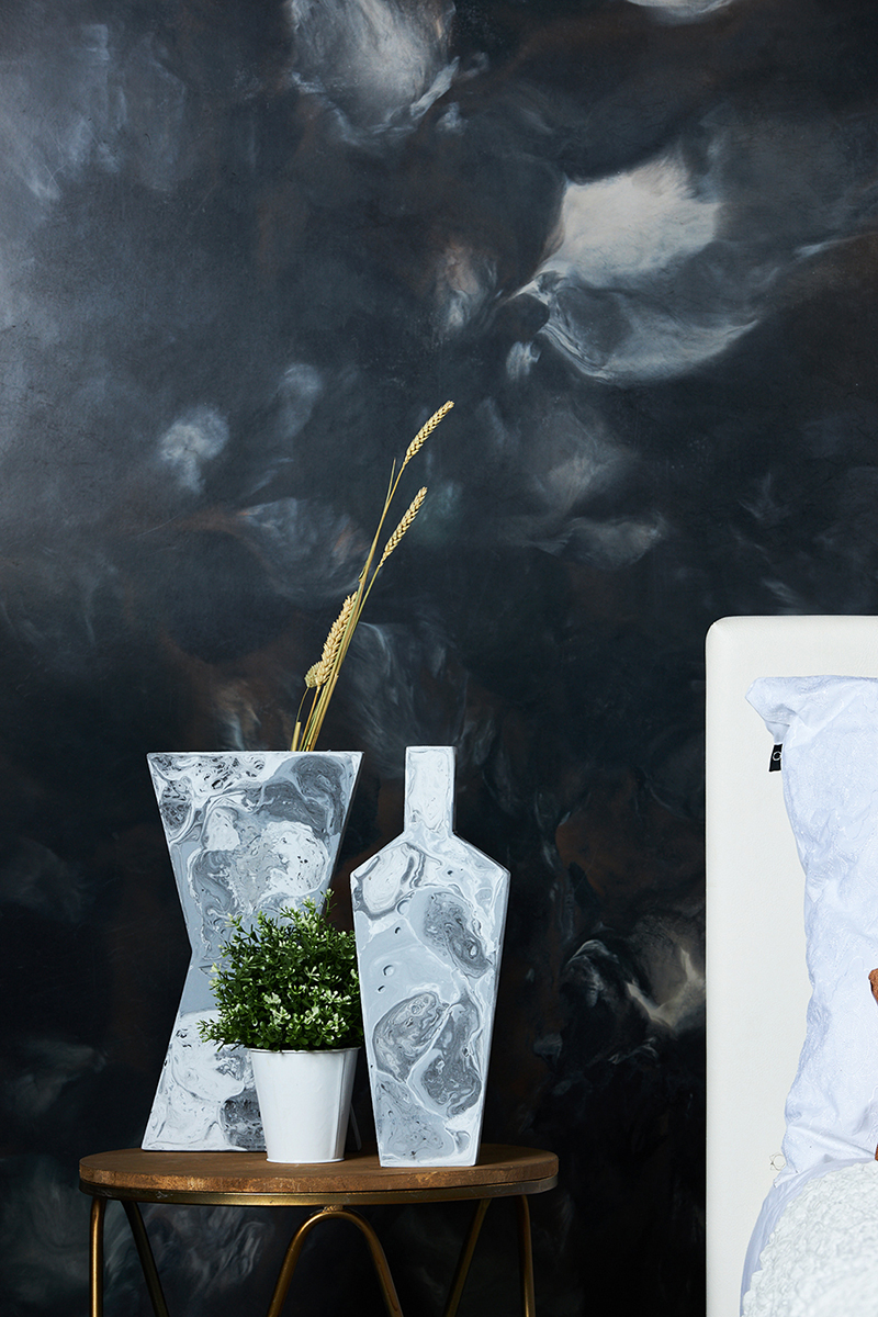 Our sustainable sheet material &amp; vases.
