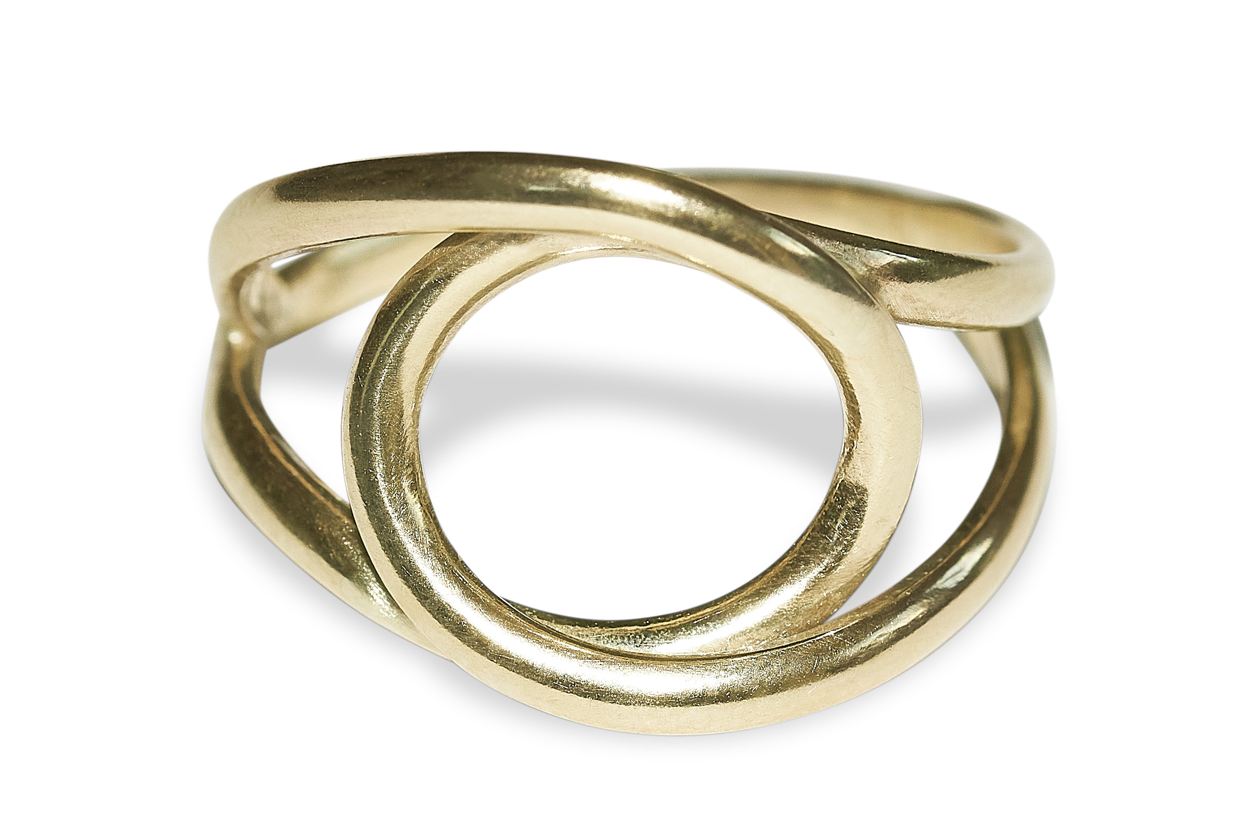 Recycled 9kt gold weave ring