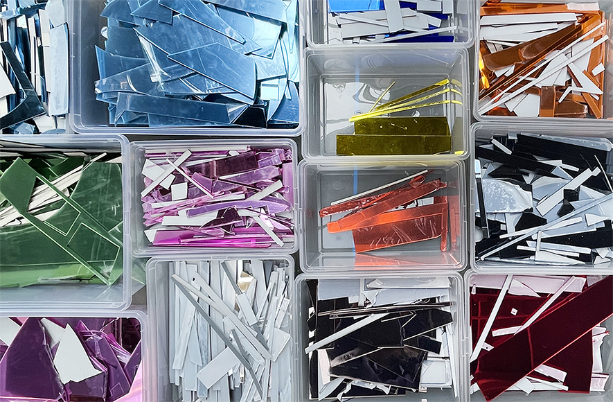 ...collected/collated acrylic leftover material