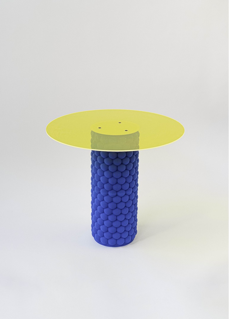 One legged reused table
