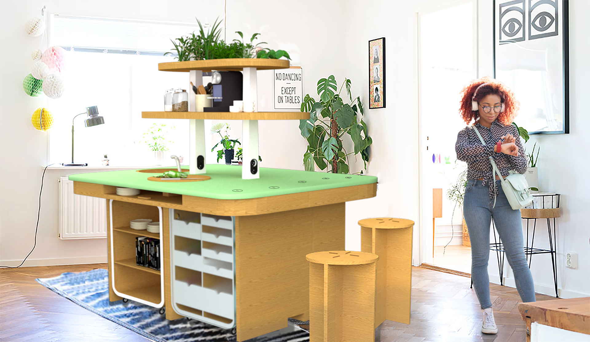 Multi-use kitchen by Tessa Vermeeren