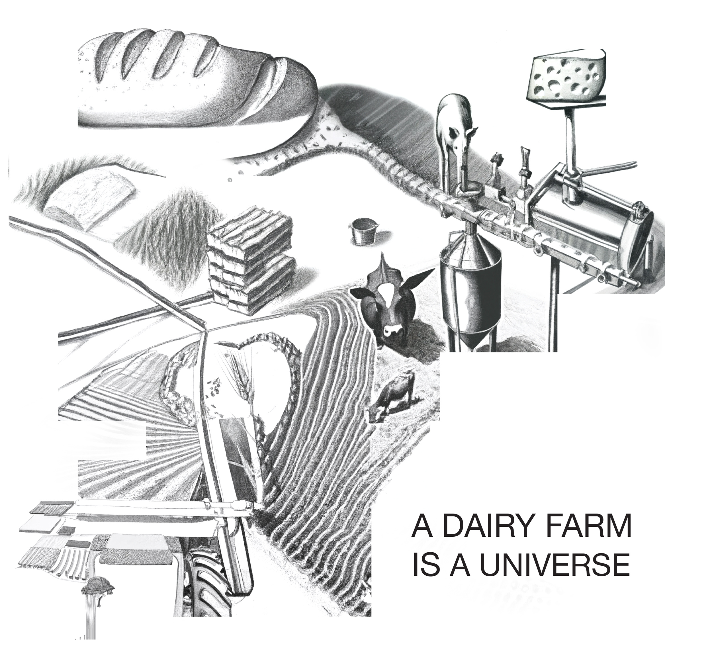 Diagram of a dairy farm as a systems.