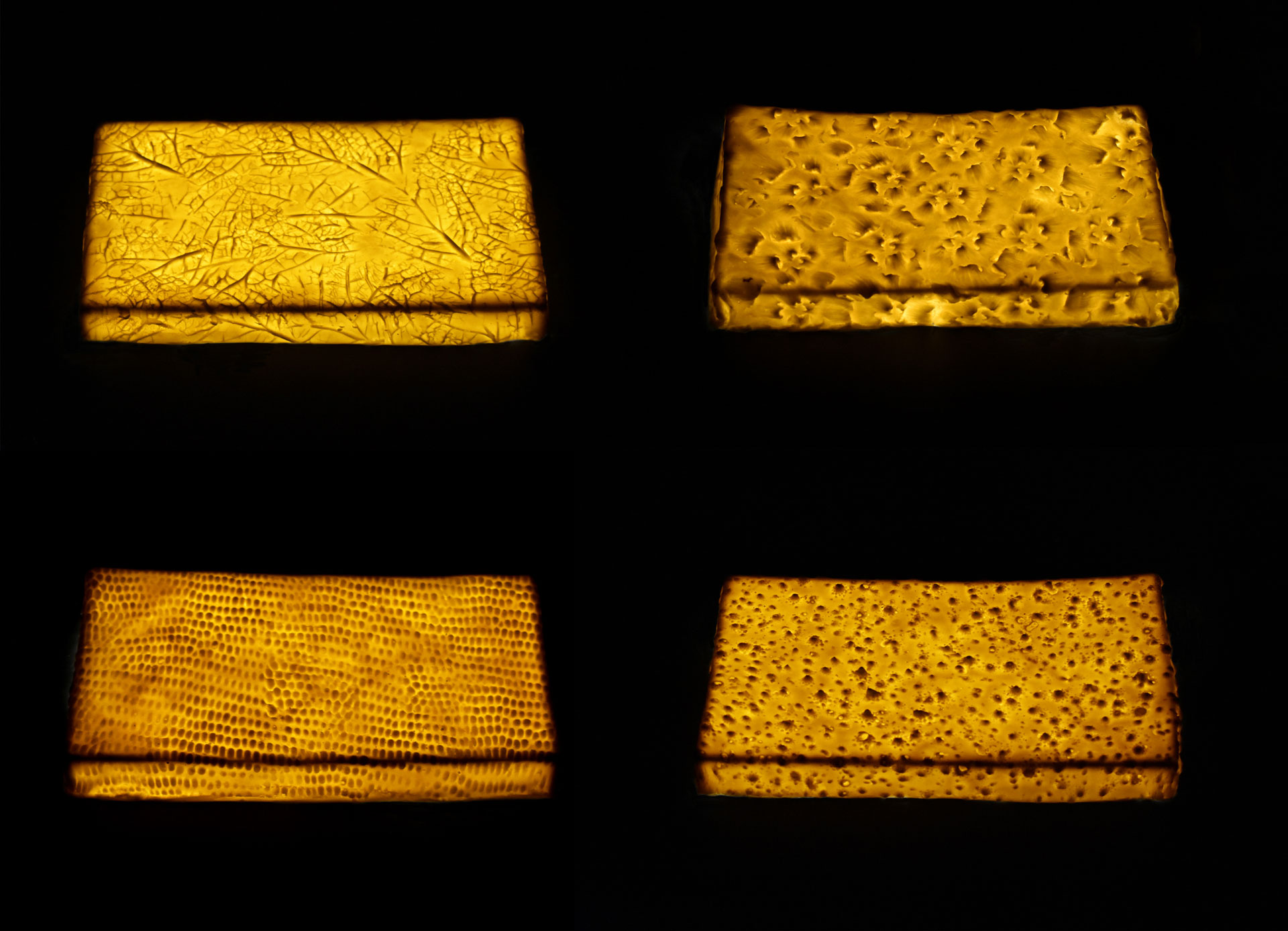 4 veggie porcelain lamps