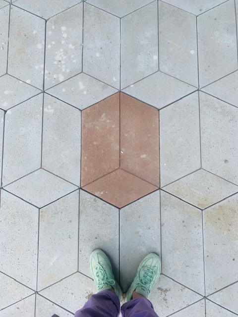 The Box, sustainable outdoor pavement 76% circular