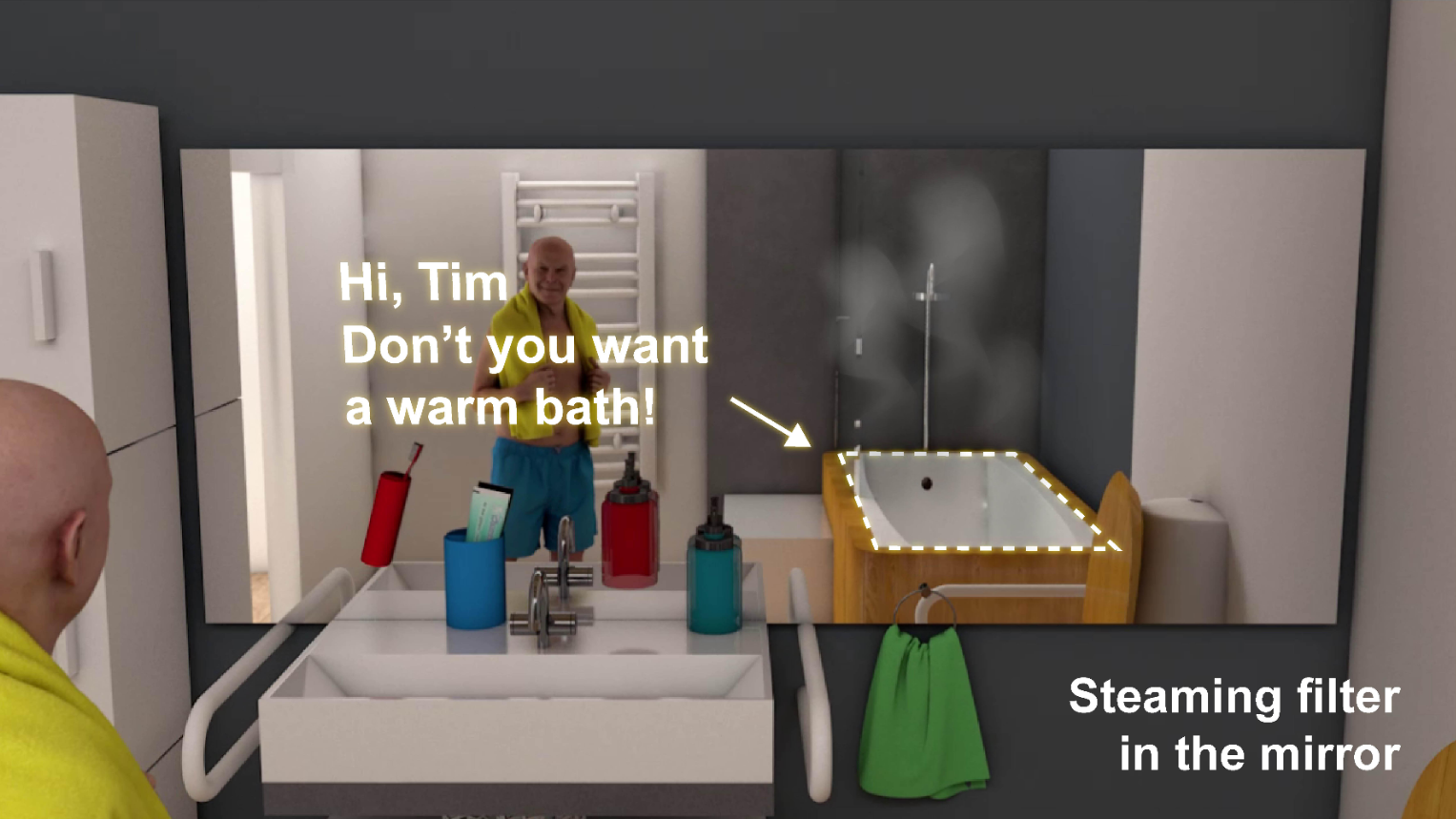warm atmosphere for bathing