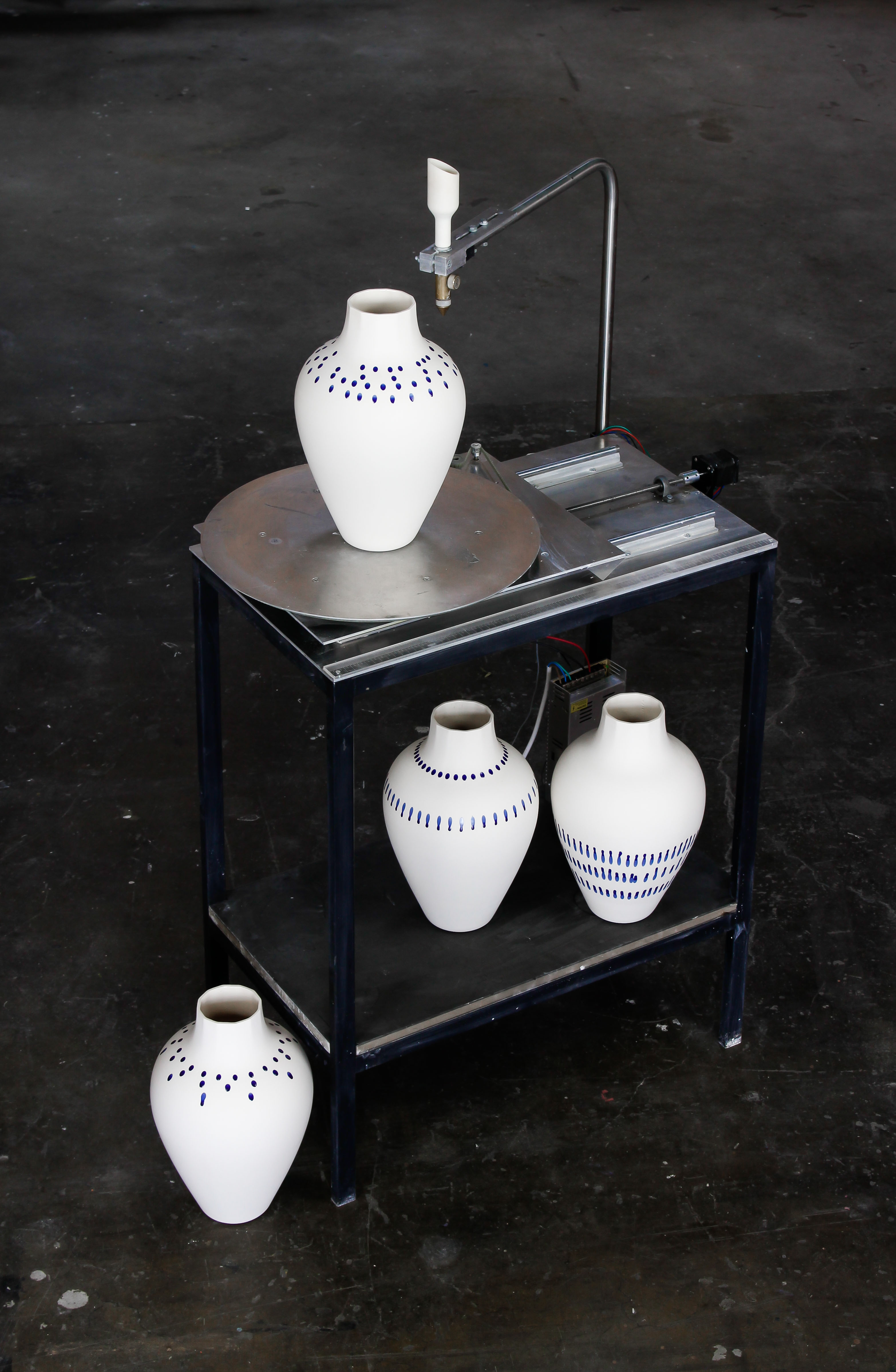 Ten thousand drops, machine &amp; vases