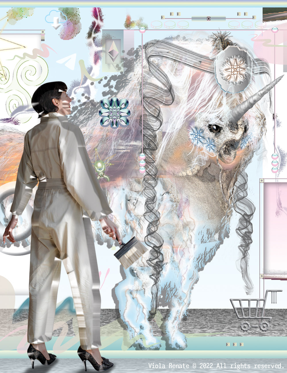 VR Print Décors - Unicorn Crystal Wall