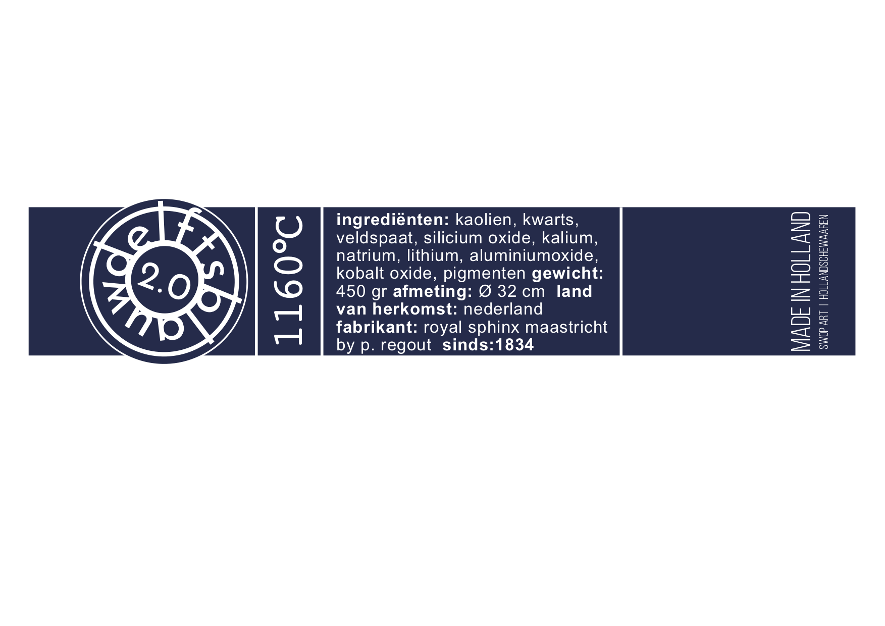 Ingredients label