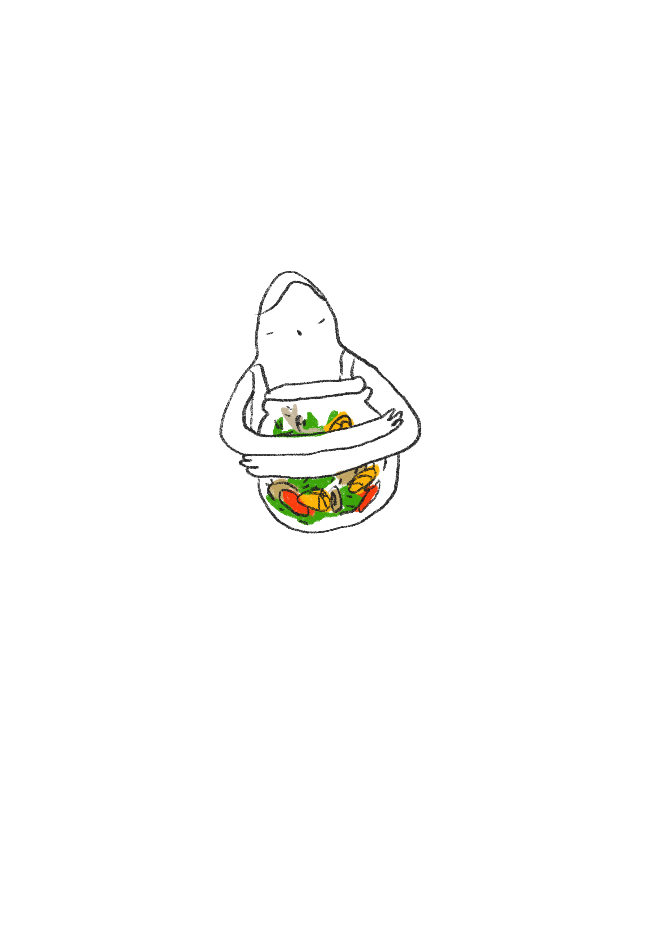 Waste Care' recipes book illustration
