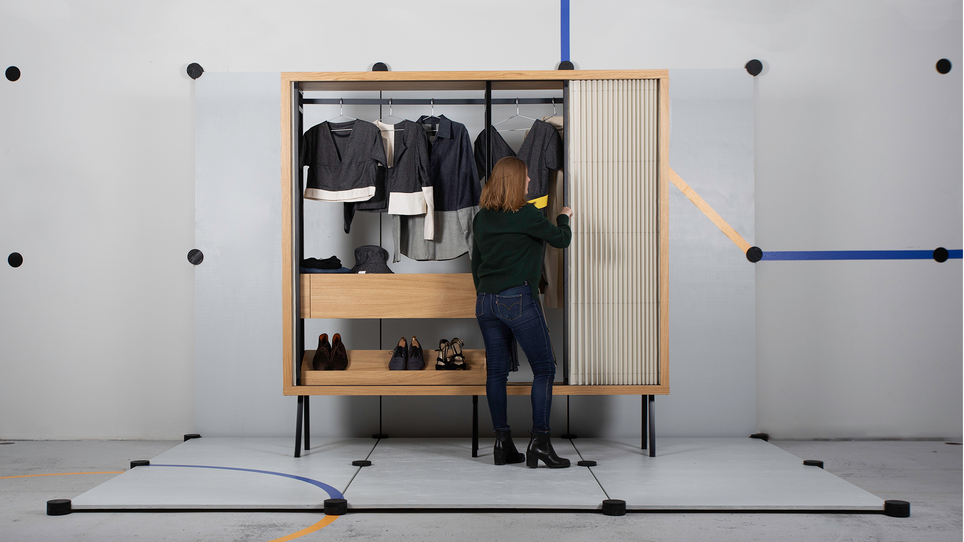 Foldable sliding door Transdiep
