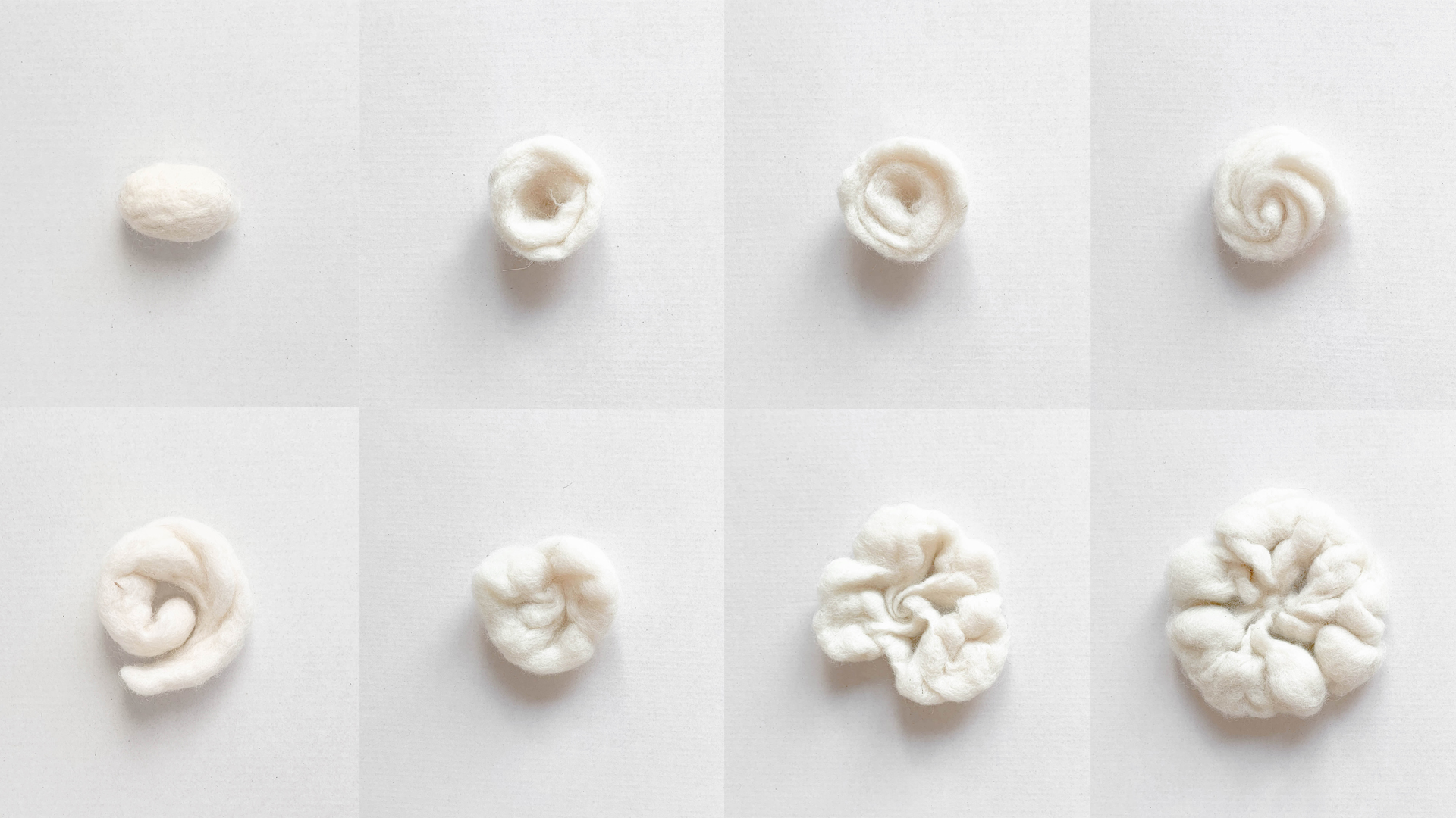 Pot felted samples