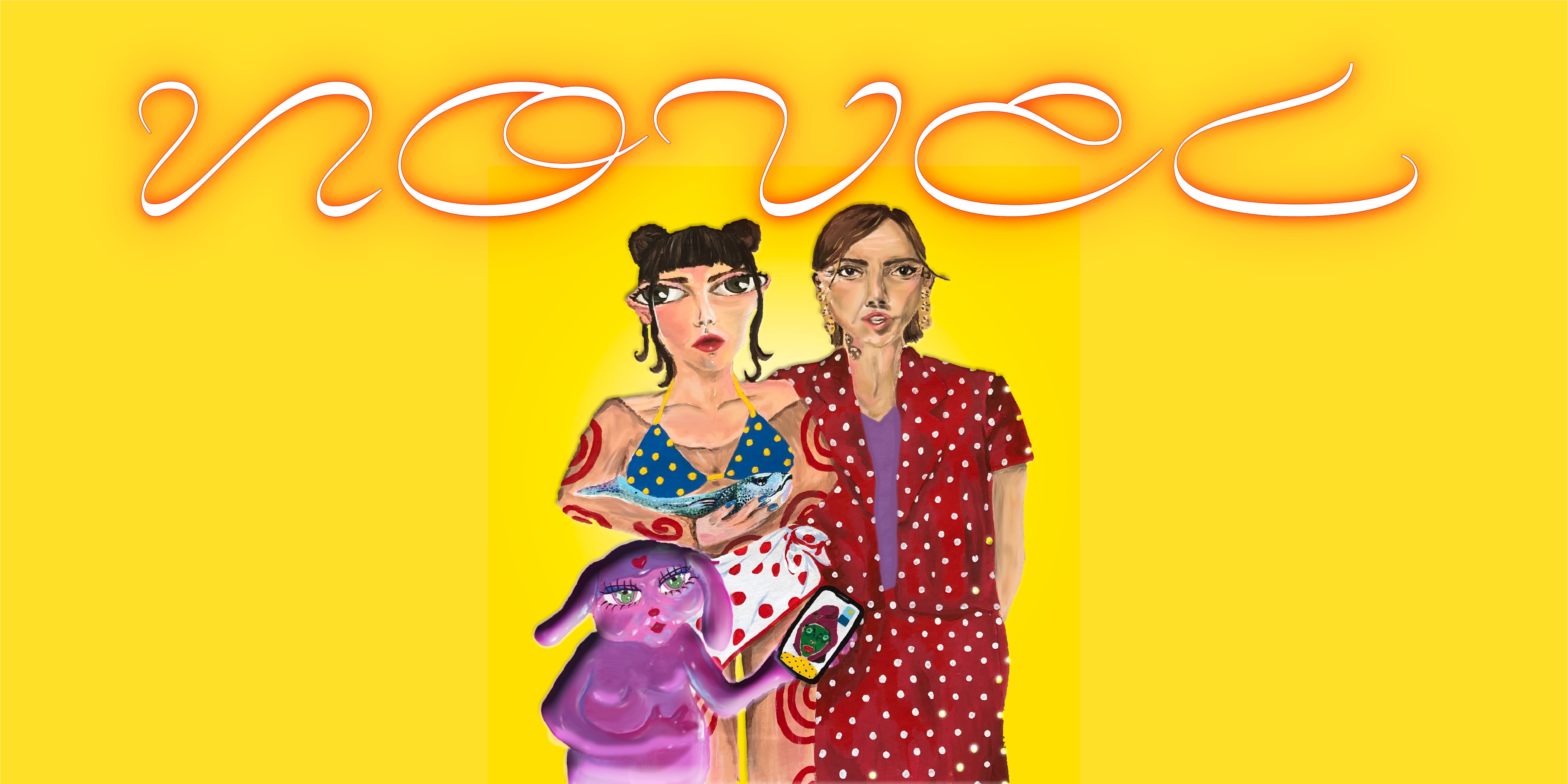 Painting of Lola, Carmen and Bimba