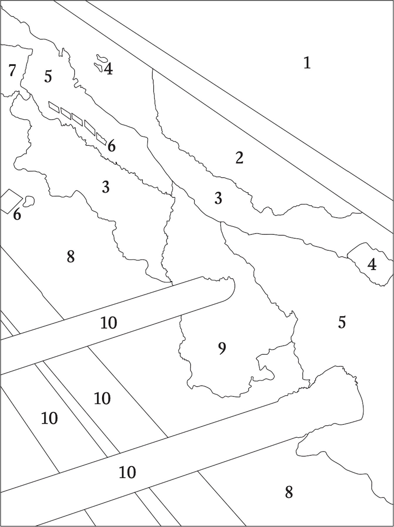 material map based on the photo of extraction site